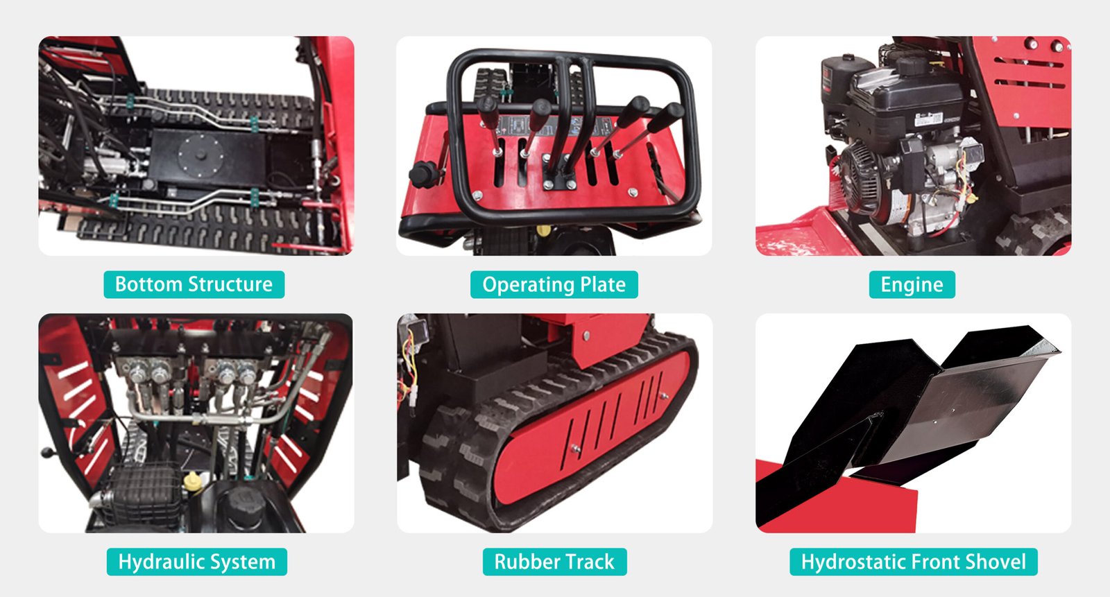QTP500H scaled self-loading tracked dumper